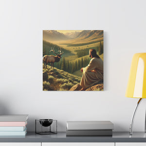 In His Mountains - Wrapped Edges, Canvas